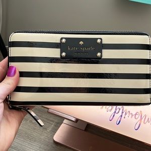 Kate Spade long striped wallet